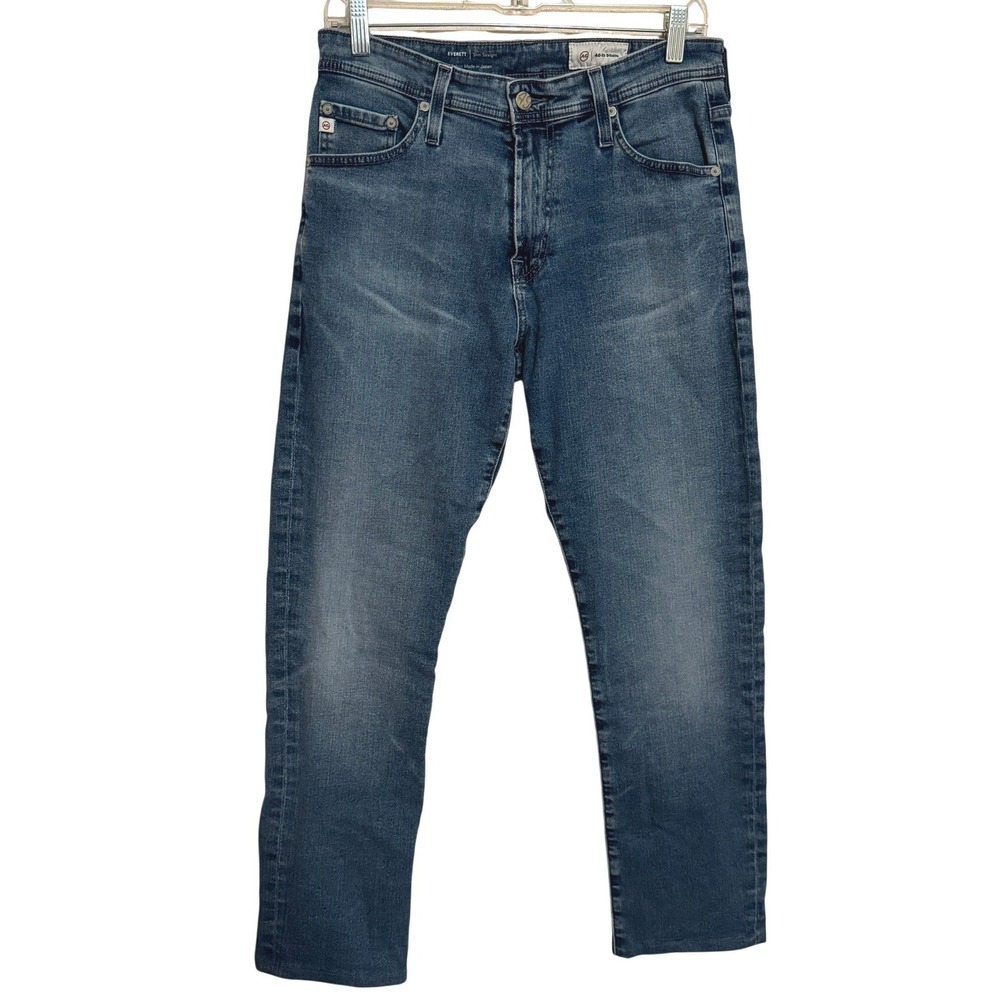 AG Adriano Goldschmied Everett Slim Straight mens 30x33 Jeans Fabric Japan blue
